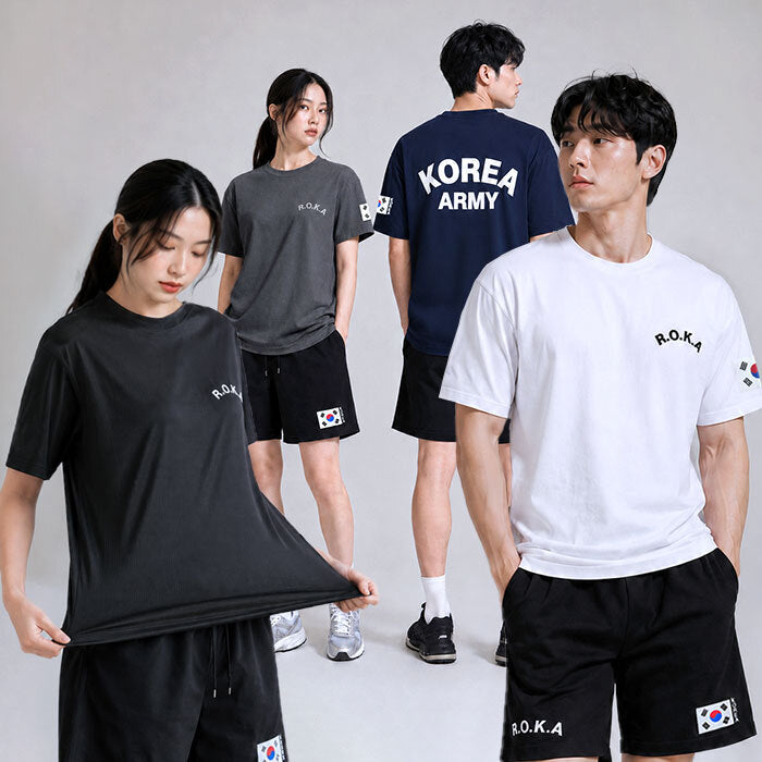 로카 냉감 데일리 남여공용 티셔츠 반바지 Roka 군인 반팔티 반바지 4컬러